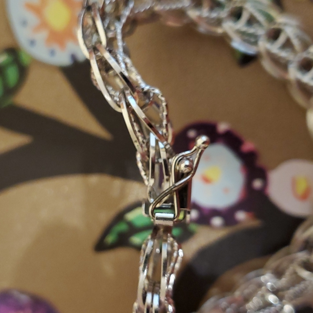 💚 Vintage Fancy silver bracelet - Picture 3 of 10